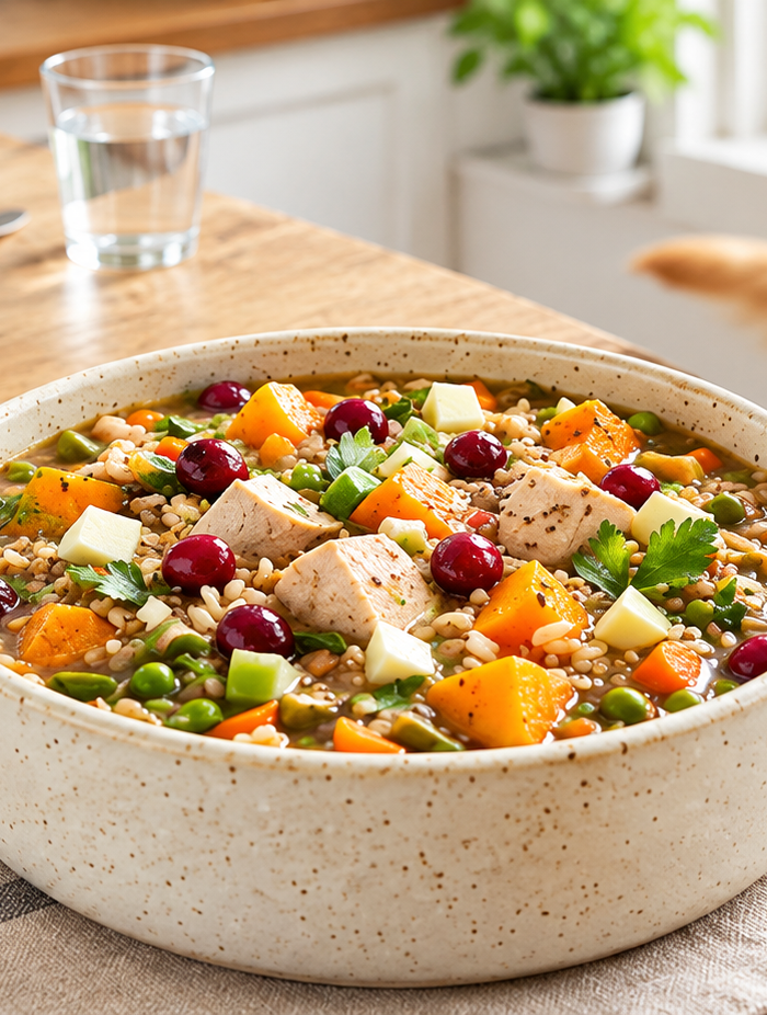 Harvest Turkey, Pumpkin & Cranberry Stew