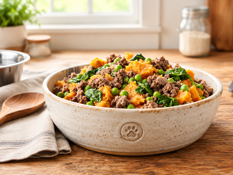 5-Ingredient Gentle Beef & Sweet Potato Mash